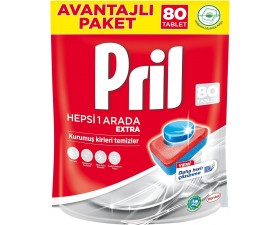 Pril Hepsi Bir Arada Extra Tablet Bulaşık Deterjanı 80 Yıkama