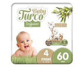 Baby Turco Doğadan 4 Numara Maxi 60 Adet