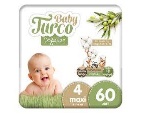 Baby Turco Doğadan 4 Numara Maxi 60 Adet