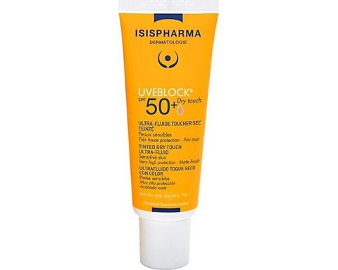 Isispharma Uveblock Dry Touch Spf 50 40 ML Medium Tinted Yağlı Ciltler İçin renkli Güneş Koruyucu