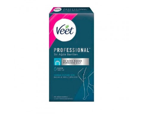 Veet Professional Sir Ağda Bandı Hassas Cilt Bacak ve Bikini Bölgesi 40 Adet